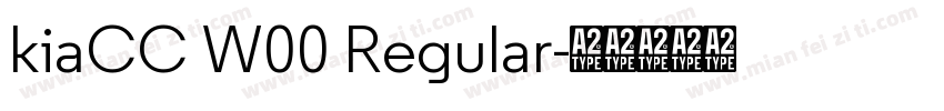 kiaCC W00 Regular字体转换